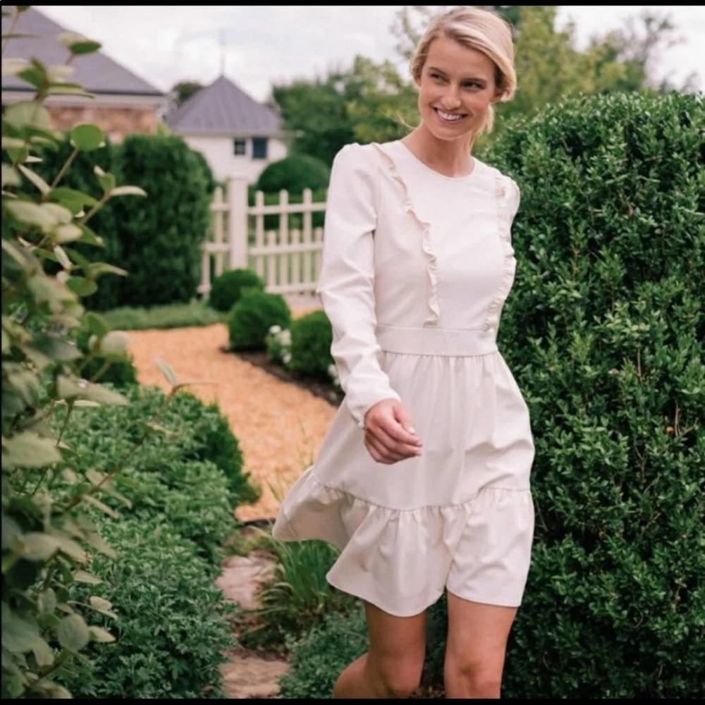 Gal Meets Glam 10 Hayley Ruffle Long Sleeve Dress - Picture 16 of 16
